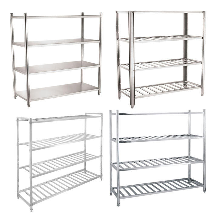 Heavybao Commerical GN Pan Storage Rack  Adjustable Shelf With Stainless Steel Tube Used Food Restaurant Kitchen Rack Shelf Factory-Owned Wholesale