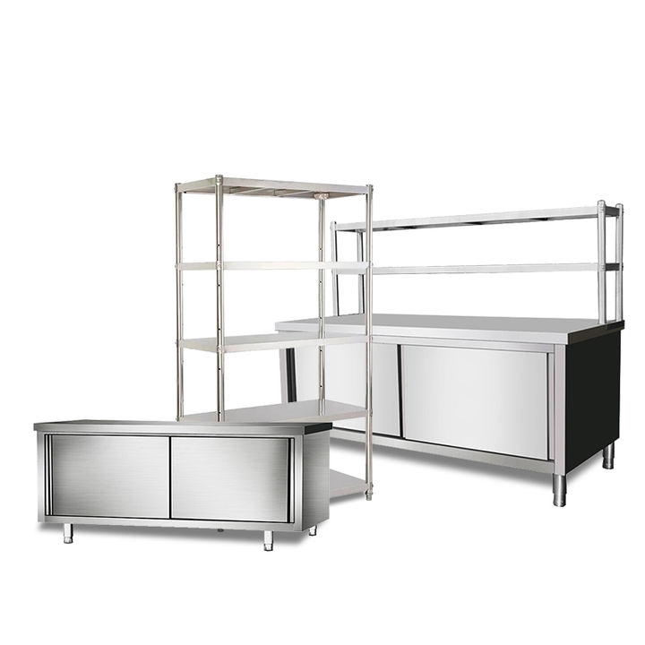 Heavybao Customized Mobile Commercial Kitchen Stainless Steel Food Prep Work Table Catering Equipment Restaurant Working Tables Bulk Manufacturing