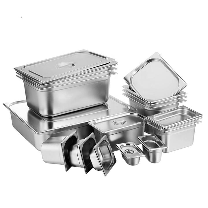 Heavybao Durable Restaurant Equipment Stainless Steel Ice Cream Container Buffet Gastronorm GN Food Pan Factory Wholesale Export