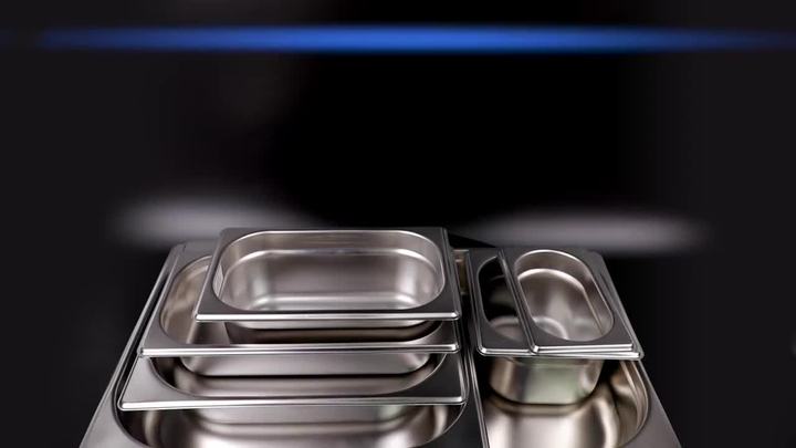 Heavybao EU Style 1/2 Stainless Steel Gastronorm GN Food Container Pan For Hotel Kitchen Equipment