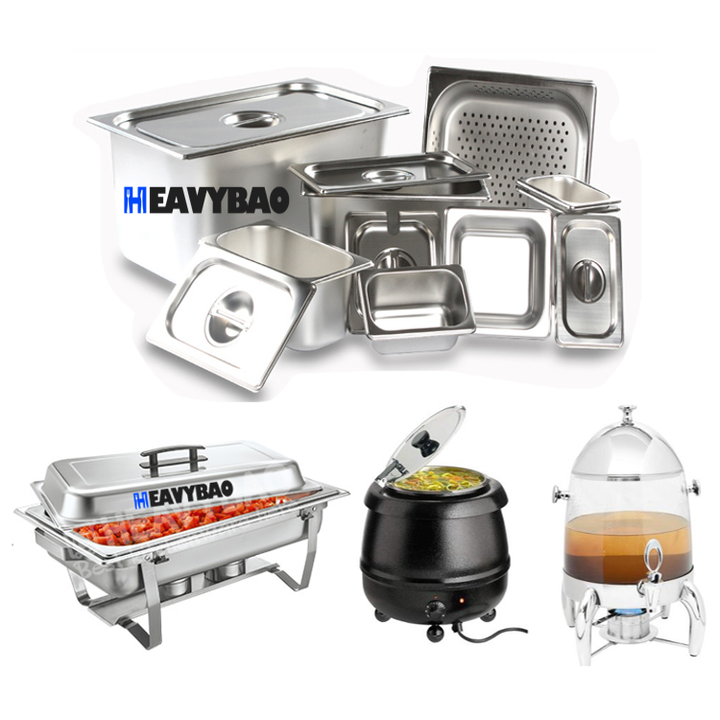 Heavybao European style Stainless Steel gn 1/1 Pan Cooking Equipment Restaurant