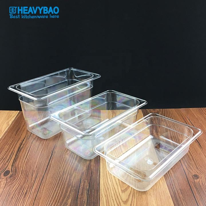 Heavybao Food Grade Kitchenware Plastic PC GN Container Polycarbonate Food Pan Catering Equipment