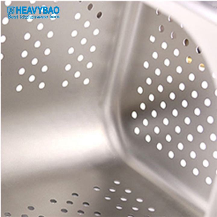 Heavybao Full Size 1/1 High Quality Stainless Steel Standard Perforated GN Pan For Kitchen Tool