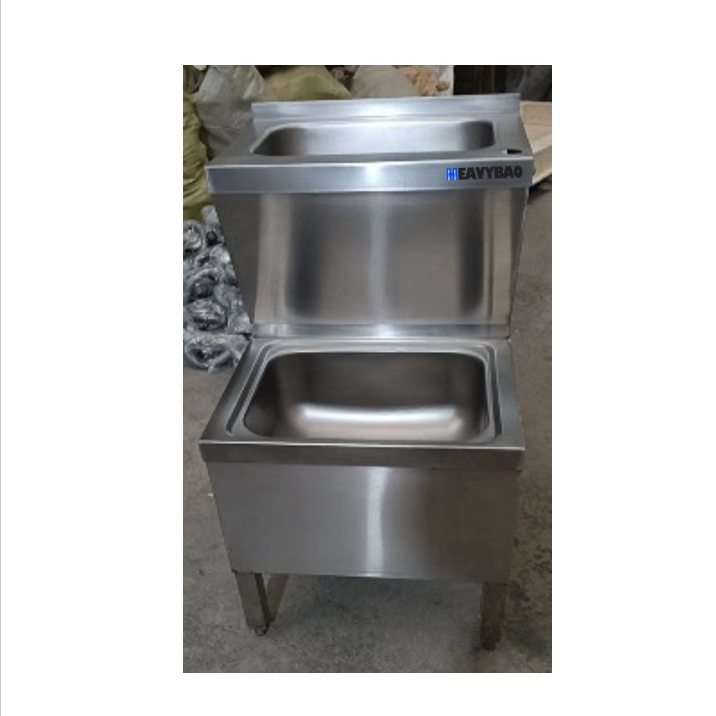 Heavybao Free Standing School 304 Stainless Steel Combination Sink Oval Bowl Hand Wash Sink Basin