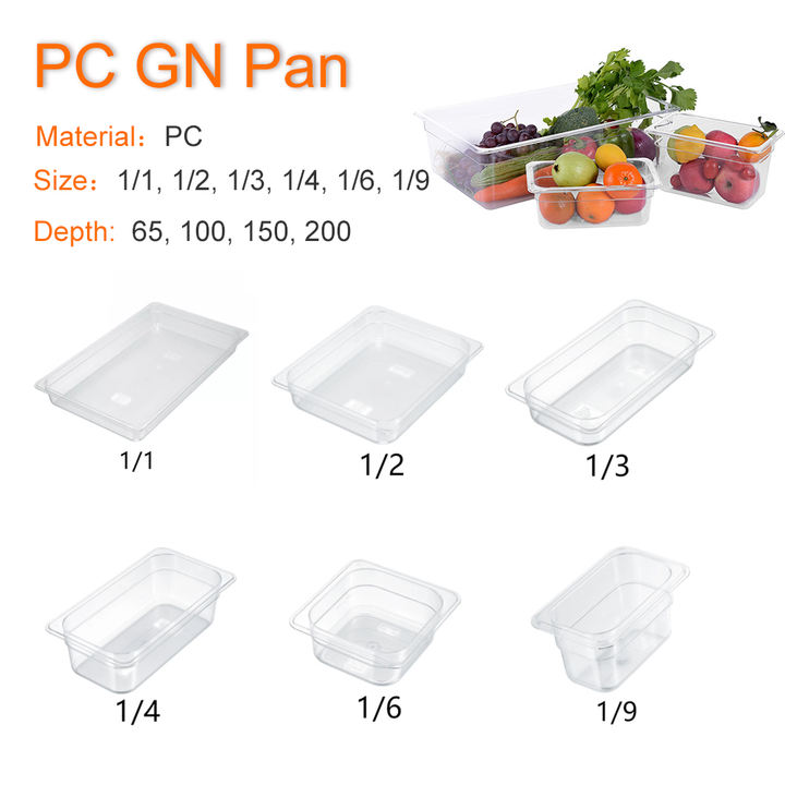Heavybao GN Pan Clear Plastic Polycarbonate Storage Transport PC Gastronorm Food Pan Manufacturing Solutions