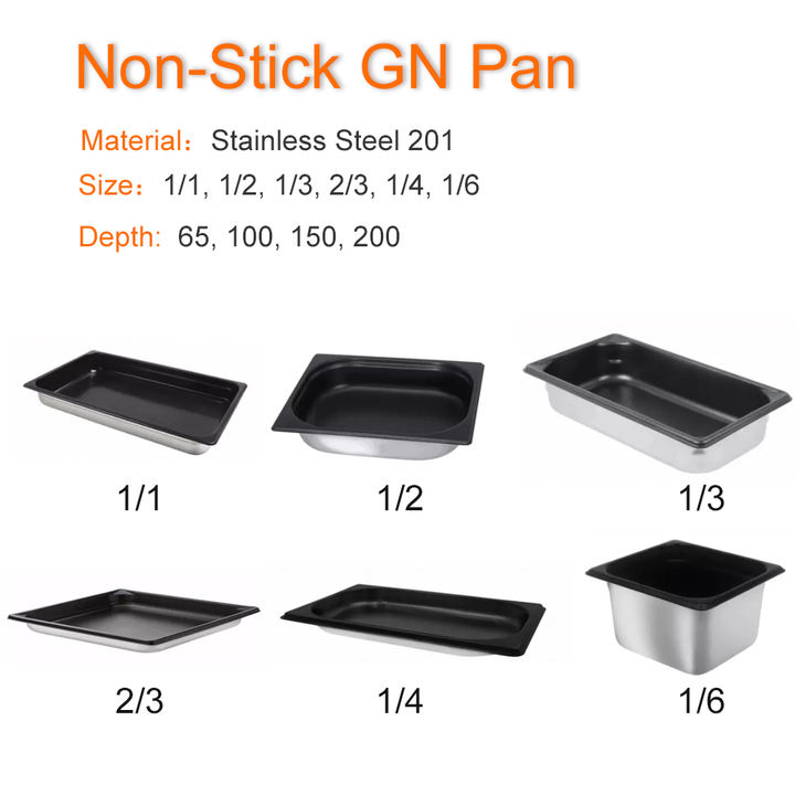 Heavybao High Quality Multi Sizes Gastronorm Gn Pan Stainless Steel Food Container For Restaurant Hotel Kitchen Equipment Wholesale Factory Customization