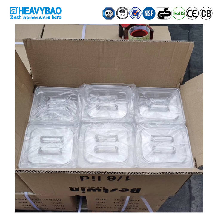 Heavybao High Quality Multi Sizes Gastronorm Gn Pan Stainless Steel Food Container For Restaurant Hotel Kitchen Equipment Wholesale Factory Customization