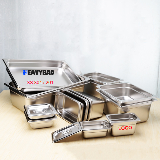 Heavybao High Quality Stainless Steel Standard  Food Pans Gastronorm Food Container  GN Pan