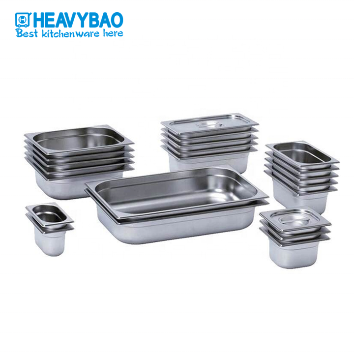 Heavybao High Quality Stainless Steel US Steam Pan 1/2 Standard  Catering Equipment Food Pan GN Pan