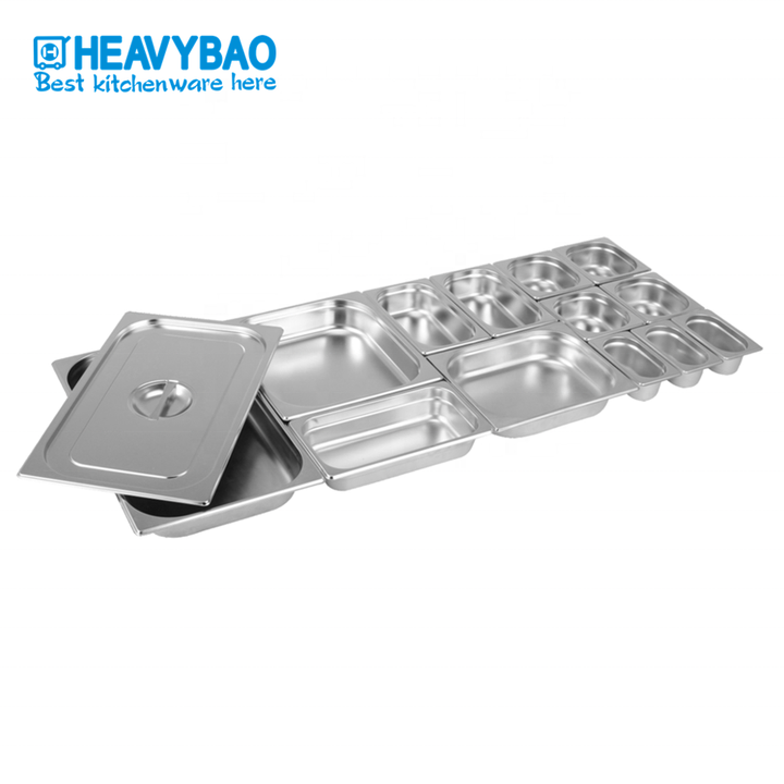 Heavybao High Quality Stainless Steel US Steam Pan 1/2 Standard  Catering Equipment Food Pan GN Pan