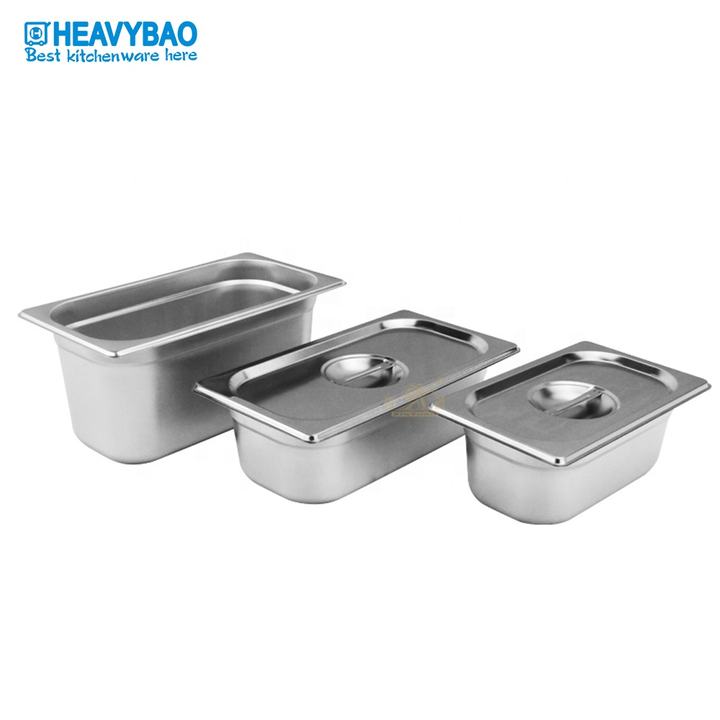 Heavybao High Standard Stainless Steel Gastronorm Food Container GN Pan For Buffet Catering Equipment