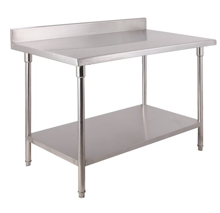 Heavybao Hight Quality Kitchen Equipment Stainless Steel Worktable With Backsplash Mass Wholesale