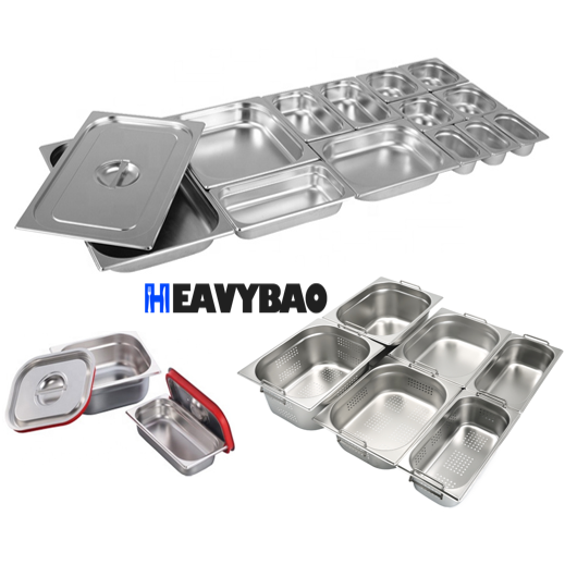 Heavybao Hotel Equipment Europe America Gastronorm Containers Kitchen Steam Food Ice Cream GN Pans