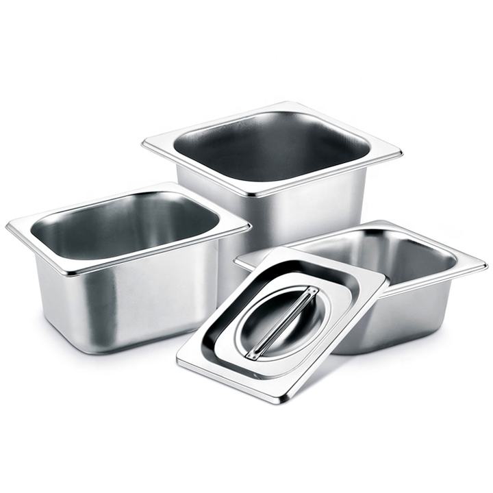 Heavybao Hotel Equipment Multi Sizes GN Pans Stainless Steel Cover Lid