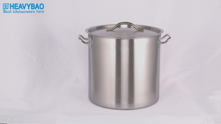 Heavybao Hotel Equipment Stainless Steel Kitchen Seal Net Soup Stock Pot Set With Handle Can Be Customized