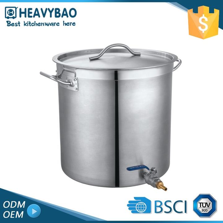 Heavybao Hotel Equipment Stainless Steel Kitchen Seal Net Soup Stock Pot Set With Handle Can Be Customized