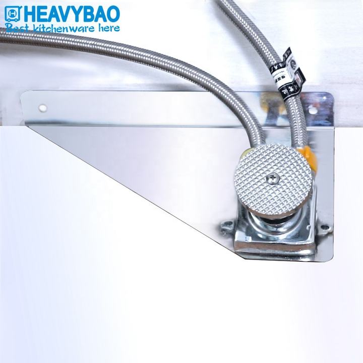 Heavybao Hotel School Hand Free Touchless Kitchen Sink Stainless Steel Foot Operated Wash Basin Direct Supplier Pricing