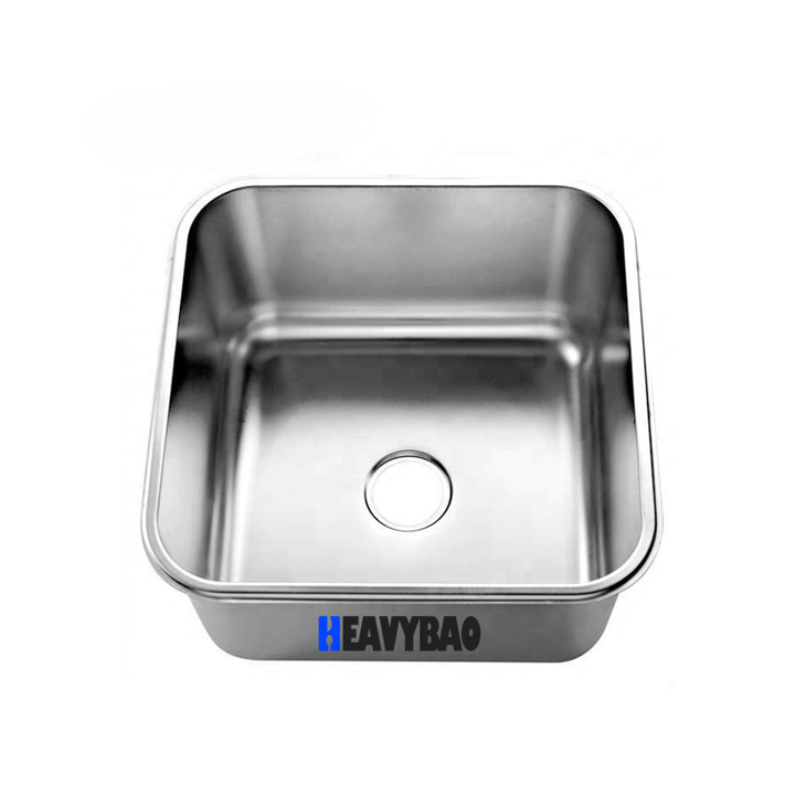 Heavybao Household Using High quality Stainless Steel deep draw under mounted Square kitchen sink