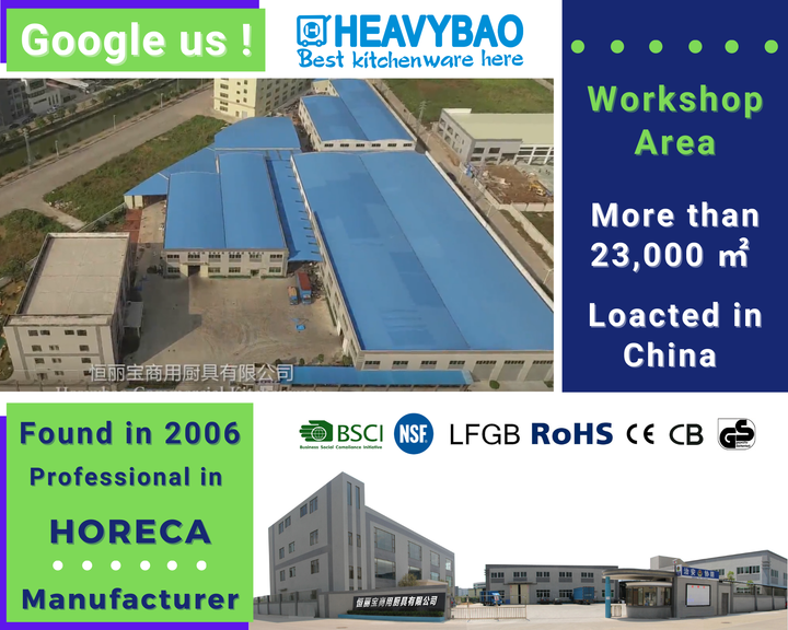 Heavybao Kitchen Equipment Work Bench Restaurant Stainless Steel Table Kitchen Wort Table Cabinet Sink Factory Direct