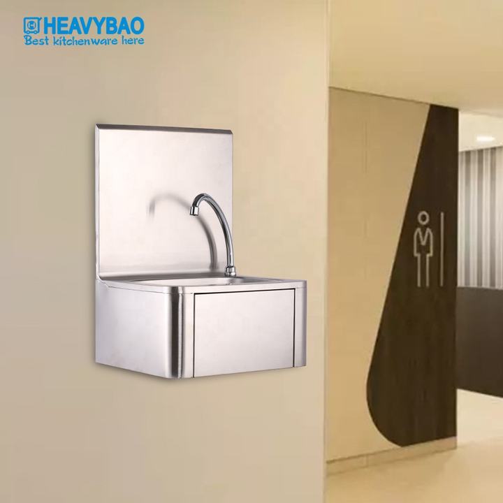 Heavybao Kitchen Stainless Steel Knee Operated Wash Basin Wholesale B2B Pricing Outlet