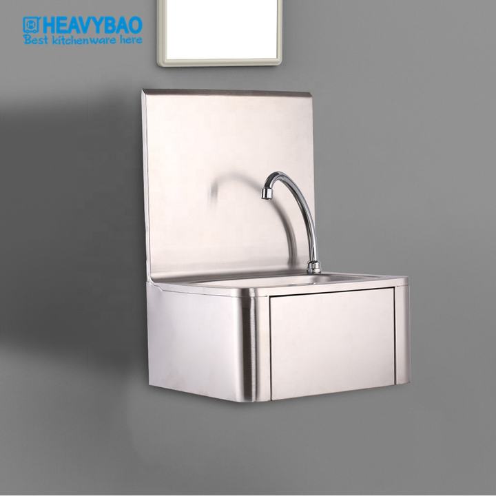 Heavybao Kitchen Stainless Steel Knee Operated Wash Basin Wholesale B2B Pricing Outlet