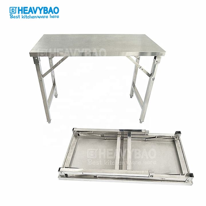 Heavybao Kitchen Stainless Steel Portable folding work table Competitive Manufacturing Pricing