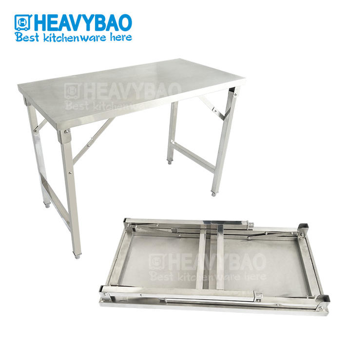 Heavybao Kitchen Stainless Steel Portable folding work table Competitive Manufacturing Pricing