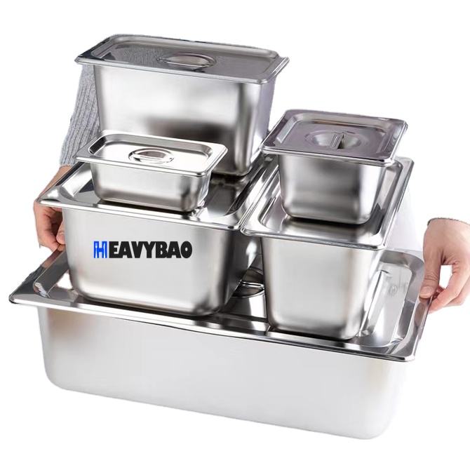 Heavybao Modern Design Stainless Steel Pan Kitchen Equipment Tool Gn Pan Buffet Food Storage Container China Wholesale Factory Outlet