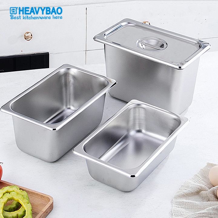 Heavybao Restaurant Kitchen Stainless Steel Food Storage Gastronorm Containers Gn Pan Box