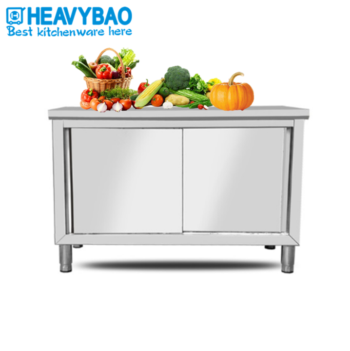 Heavybao Restaurant Knocked-down Lab Kitchen Stainless Steel Encolsed Base Work Table Used Food Stainless Steel Console Table