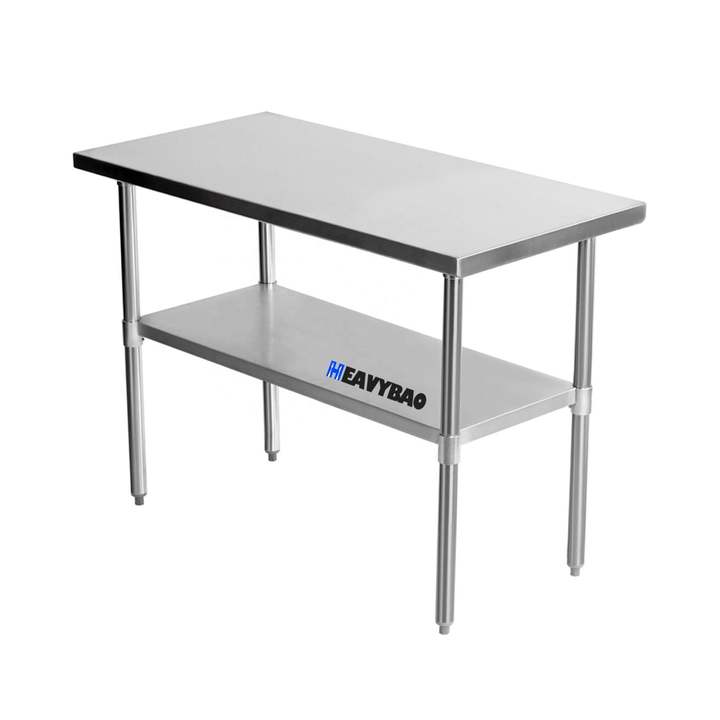 Heavybao Restaurant Knocked-down Lab Kitchen Service Stand Stainless Steel Work Table With Backsplash China Factory Direct Export