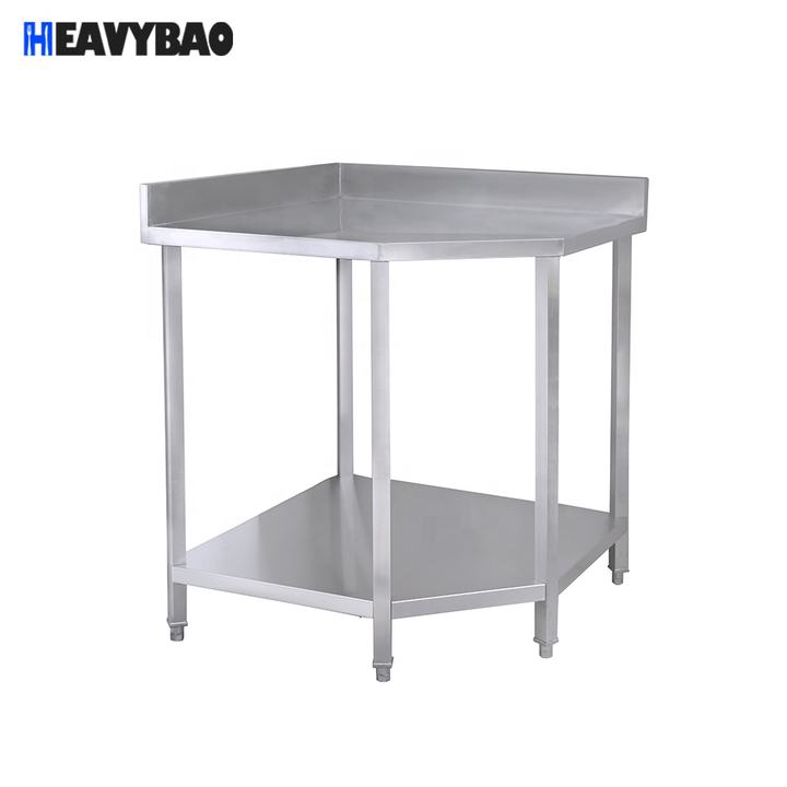 Heavybao Restaurant Stainless Steel Cutting Board Kitchen Work Table 2 3 Tiers Kitchen Chopping Operation Worktable Efficient Manufacturing Outlet