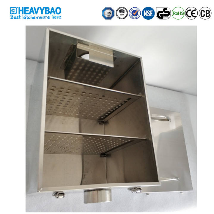 Heavybao Stainless Steel Centrifugal Water Oil Separator Grease Trap Interceptor For Restaurant Kitchen Sink Mass Production B2B