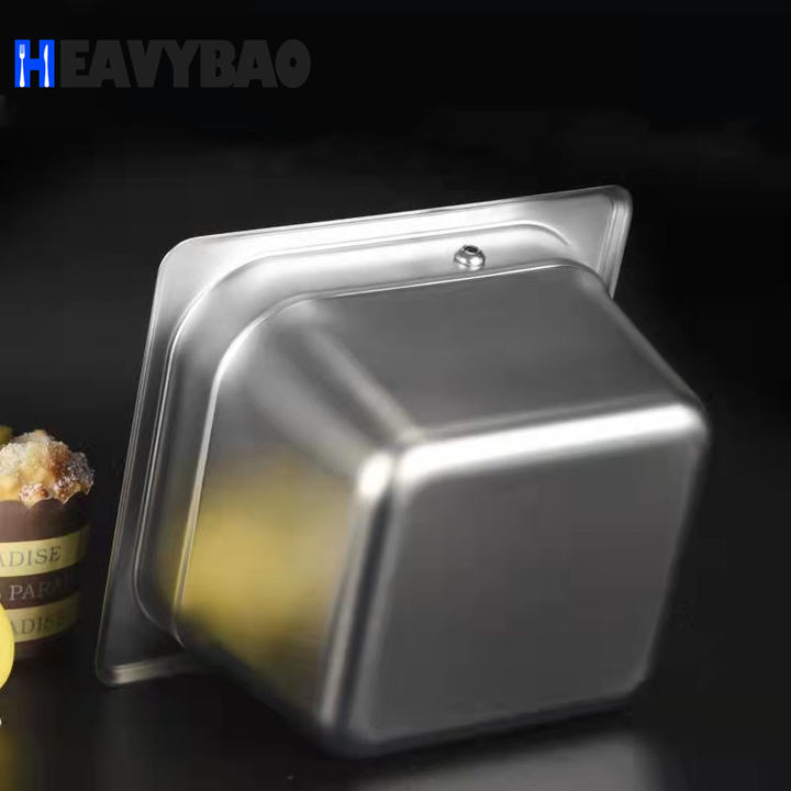 Heavybao Stainless Steel Commercial Coffee Knock Box Coffee Grounds Knock Box With Wooden Base Industrial Wholesale
