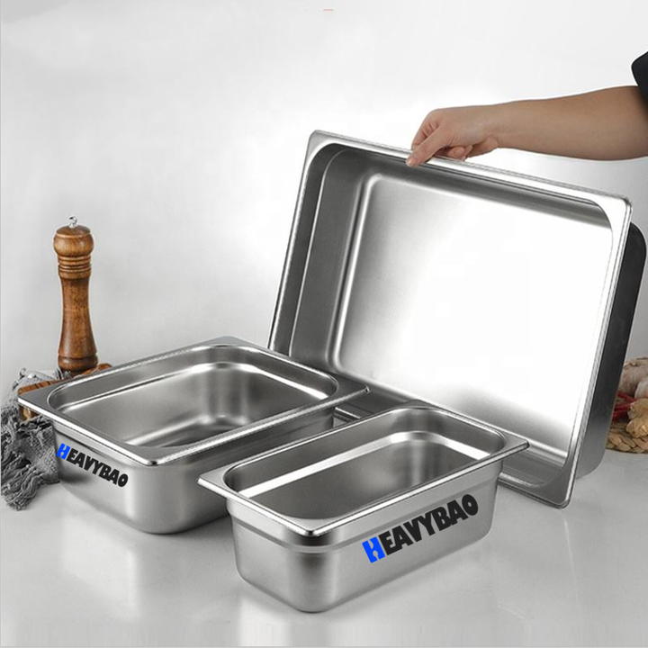 Heavybao Stainless Steel Counter Pan for Hotels and Restaurants for Food Service in Kitchens and Canteens Bulk Purchase Discounts