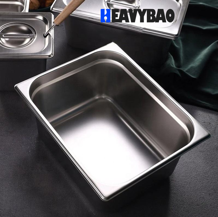 Heavybao Stainless Steel Counter Pan for Hotels and Restaurants for Food Service in Kitchens and Canteens Bulk Purchase Discounts