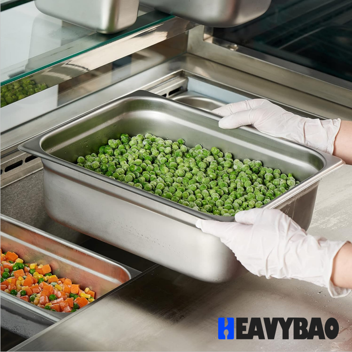 Heavybao Stainless Steel Counter Pan for Hotels and Restaurants for Food Service in Kitchens and Canteens Bulk Purchase Discounts