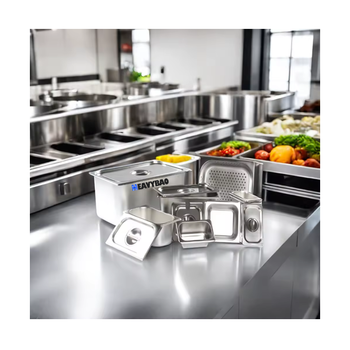 Heavybao Stainless Steel GN Pan Heavy Duty Catering Buffetware for Hotels and Restaurants