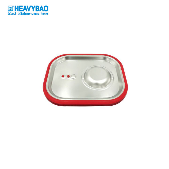 Heavybao Stainless Steel  Gastronome Container Anti-Jam Standard Hotel GN Food Pans Silicone Lid Factory to Consumer Operations