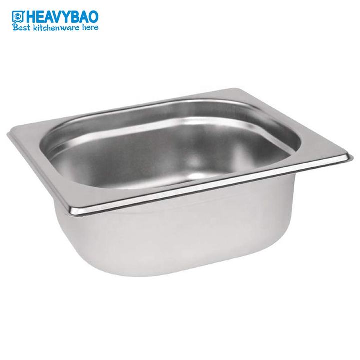 Heavybao Stainless Steel Kitchen Equipment Tool Utensil Gastronorm GN Food Containers Ice Cream Pan For Hotel Restaurant Contract Manufacturing
