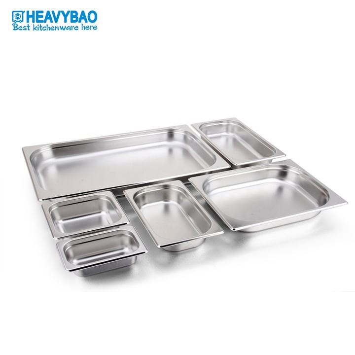 Heavybao Stainless Steel Kitchen Equipment Tool Utensil Gastronorm GN Food Containers Ice Cream Pan For Hotel Restaurant Contract Manufacturing