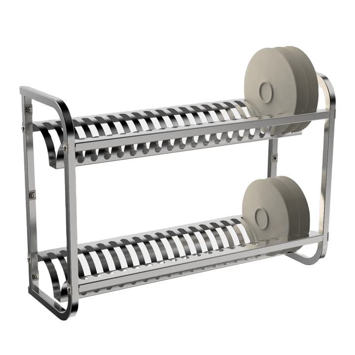 Heavybao Stainless Steel Plate Storage Rack For Restaurant Commercial Kitchen Dish Drainer Wall Mounted Hanging Shelf Global Wholesale Market Operations