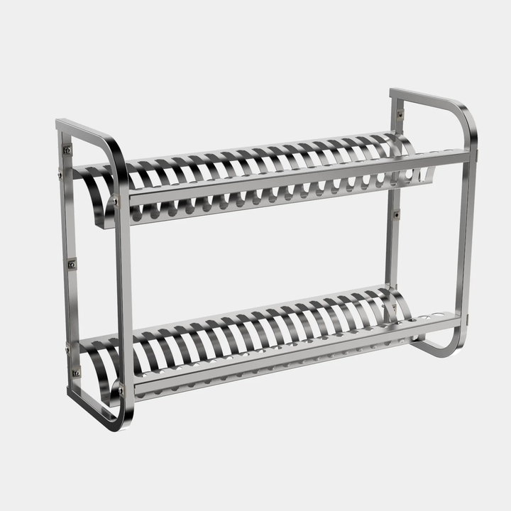 Heavybao Stainless Steel Plate Storage Rack For Restaurant Commercial Kitchen Dish Drainer Wall Mounted Hanging Shelf Global Wholesale Market Operations