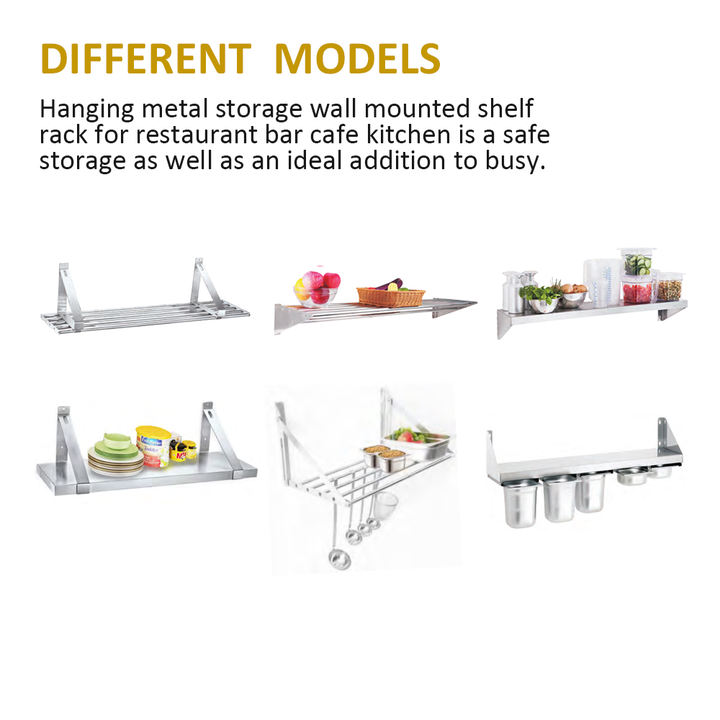 Heavybao Stainless Steel Plate Storage Rack For Restaurant Commercial Kitchen Dish Drainer Wall Mounted Hanging Shelf Global Wholesale Market Operations