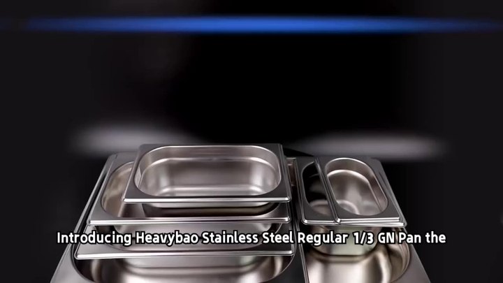 Heavybao Stainless Steel Regular 1/2 Food and Ice Cream Container for Restaurant Catering and Storage Equipment