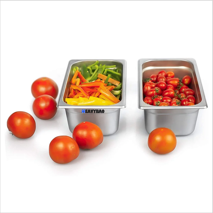 Heavybao Stainless Steel Regular 1/3 GN Pan Kitchen's Stackable and Nestable Design for Hotels and Restaurants Chinese Wholesale Supplier