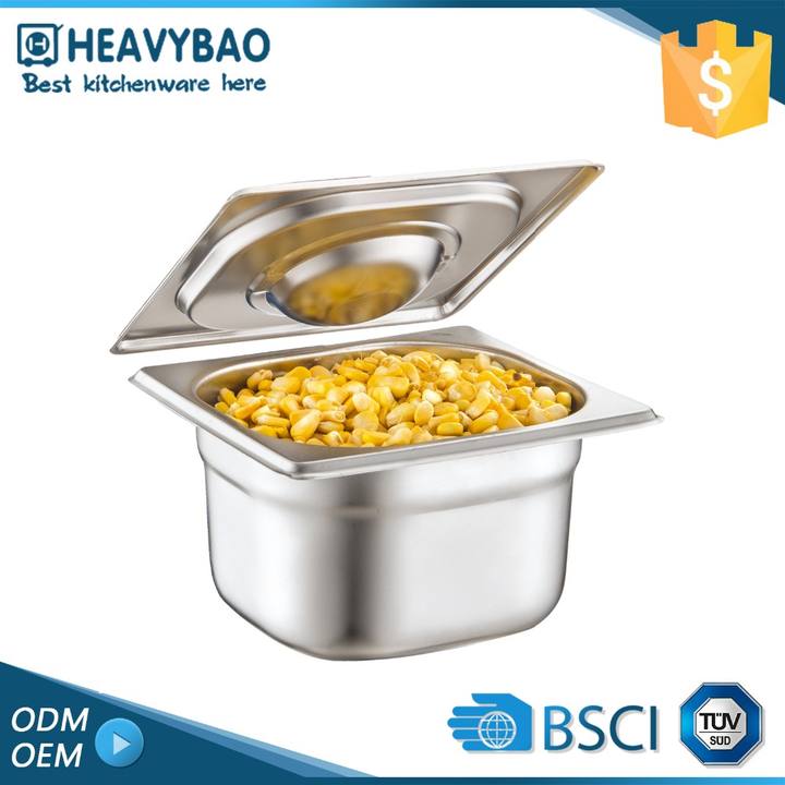 Heavybao Stainless Steel Service Chafing Dish Cooking Pot Trolley Cart GN Pan Horeca Equipment