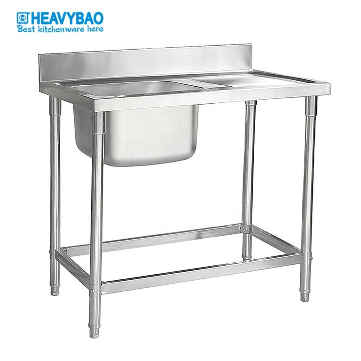 Heavybao Stainless Steel  Single Bowl Kitchen Sink With Table Stand