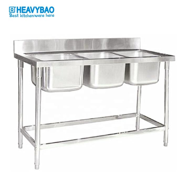Heavybao Stainless Steel  Single Bowl Kitchen Sink With Table Stand Private Label Manufacturing
