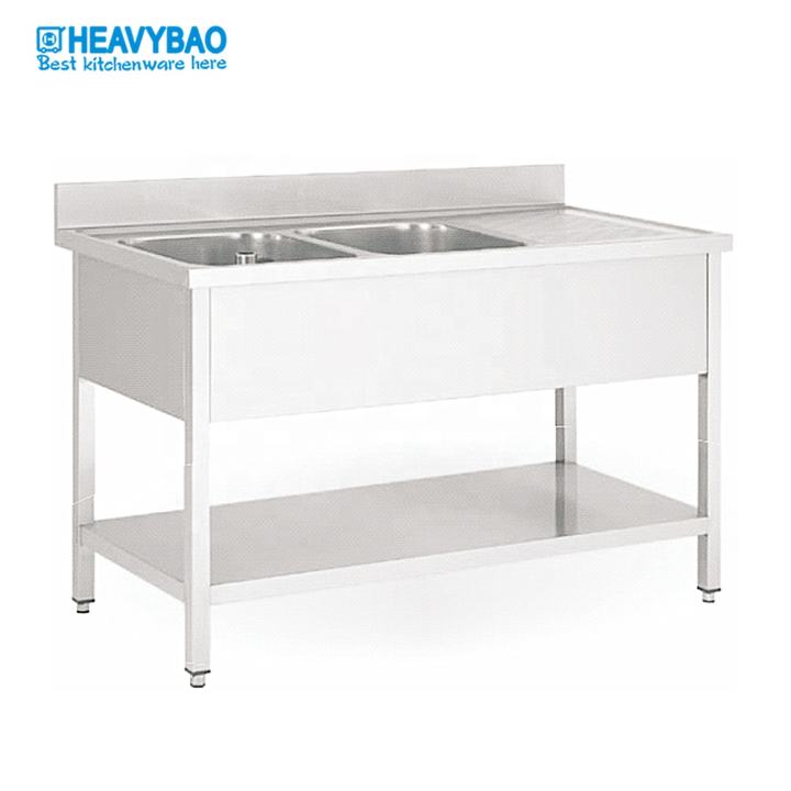 Heavybao Stainless Steel  Single Bowl Kitchen Sink With Table Stand Private Label Manufacturing